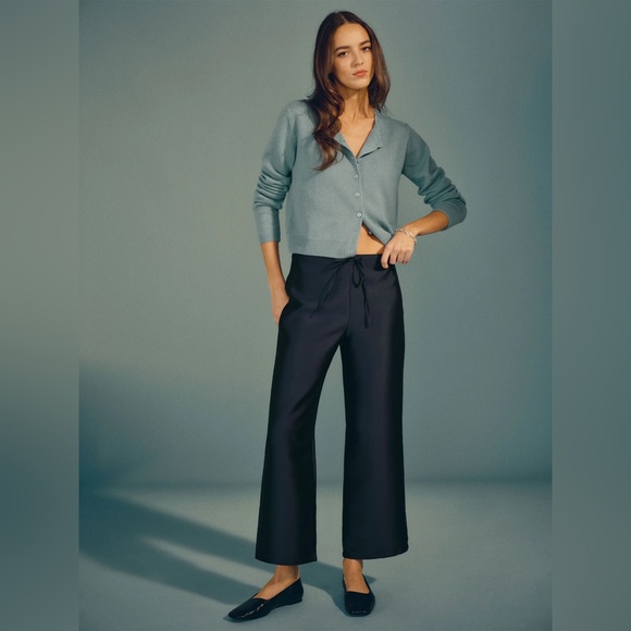 Reformation Olina Cropped Pant Blue - Size S
